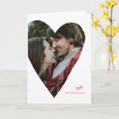 Kaart voor hartfoto Valentijnsdag - rood (Gele Bloem)