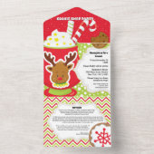 Kaart voor het recept van cacaoverrendiertjes, leu (Binnen)