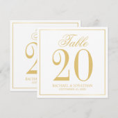 Kaart voor het witte en gouden weddenschap (Voorkant / Achterkant)