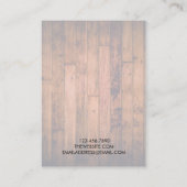 Kaart voor hout Rustisch Ketting Visitekaartje (Achterkant)