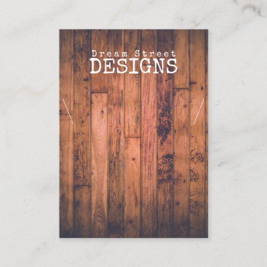 Kaart voor hout Rustisch Ketting Visitekaartje (Voorkant)