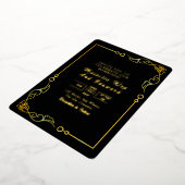 Kaart voor huwelijksuitnodiging Gold Foil Design S (Gedraaid)