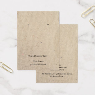 Kaart voor juwelenweergave, Recyclen bruin papier