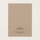 Kaart voor juwelenweergave, Rustic Kraft (Achterkant)