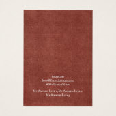 Kaart voor juwelenweergave, Rustic Red Kraft (Achterkant)