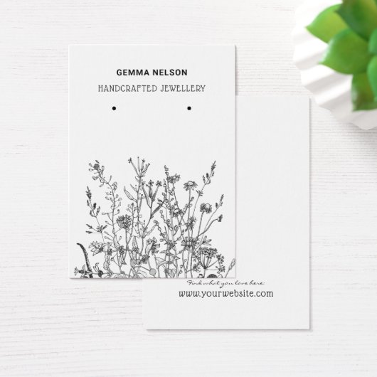 Kaart voor juwelenweergave verdienen ・ Wildbloemen (Bureau)