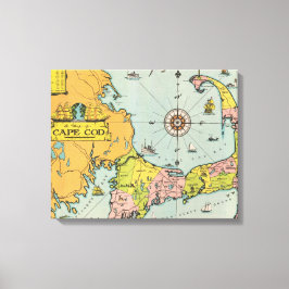  kaart voor kabeljauw canvas afdruk