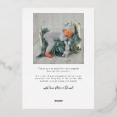 Kaart voor kerstfeest Joy Birth Announcement (Achterkant)