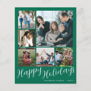 Kaart voor kerstfeestdag met budgetfotocollage