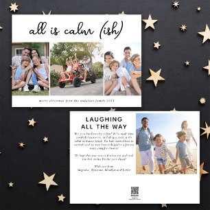Kaart voor kerstmis Alles is Calm (ish)