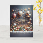 Kaart voor Kerstmis - "Een ë van de scintillant" (Gele Bloem)