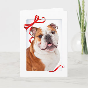 Kaart voor kerstmis met Bulldog