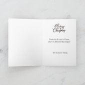 Kaart voor kerstmis op de Nativiteitsscène (Binnen)