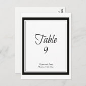 Kaart voor klastafel (Zwarte rand) (Voorkant / Achterkant)