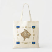 Kaart voor Kosovo en vlag Tote Bag (Voorkant)