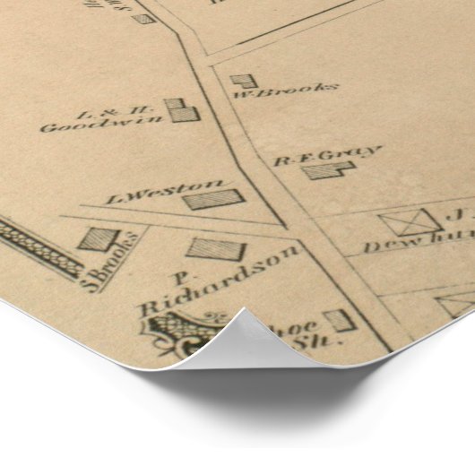 kaart voor leesmachines (1875) poster (Hoek)