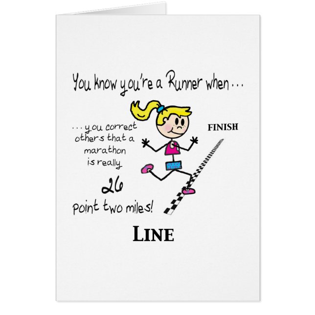 Kaart voor marathonloper (Voorkant)