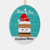 kaart voor meer kerstwensen keramisch ornament (Rechts)