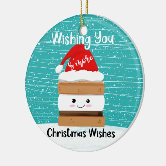 kaart voor meer kerstwensen keramisch ornament (Links)