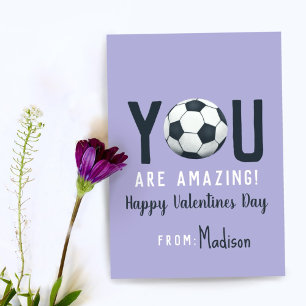 Kaart voor meisjes Classroom Soccer Valentijnse