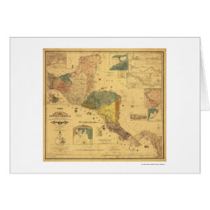 Kaart voor Midden-Amerika 1862