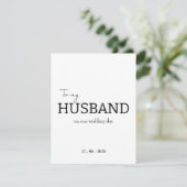 Kaart voor mijn man op onze trouwdag bedankkaart (Staand voorkant)