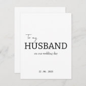 Kaart voor mijn man op onze trouwdag bedankkaart (Voorkant / Achterkant)