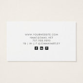 Kaart voor modern Script Black White Jewlery Displ (Achterkant)