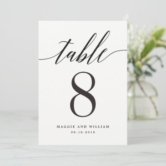 Kaart voor modern scripttabelnummer (Staand voorkant)