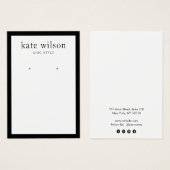 Kaart voor modern zwart-wit oorscherm (Voorkant /achterkant)