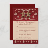 Kaart voor ontbijtKerstmis RSVP-respons (Voorkant / Achterkant)