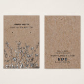 Kaart voor oormerking ・ Rustic Kraft Wildflower (Voorkant /achterkant)