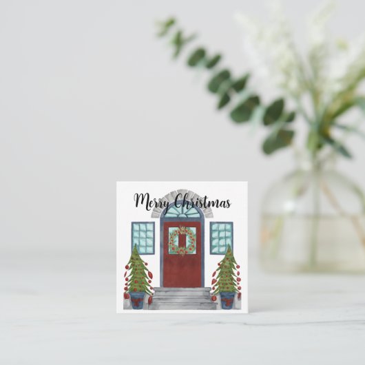 Kaart voor prettige kerstbedekking (Staand voorkant)