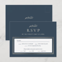 Kaart voor reactie op posh Border Wedding RSVP Rep