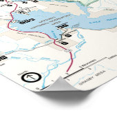  kaart voor Rocky Mountain NP Poster (Hoek)