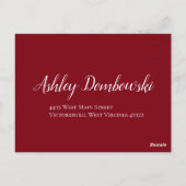 Kaart voor rood en zwart Roos Gothic Wedding Reply (Achterkant)