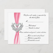 Kaart voor roze ribbon Silver Swans Response (Voorkant / Achterkant)