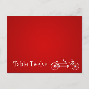 Kaart voor schrijfbare plaatsen Whimsical Red Doub