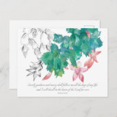 Kaart voor scripts Prayer Psalms 23 kerstcactus (Voorkant / Achterkant)