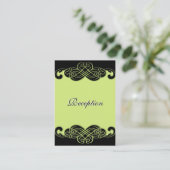 Kaart voor scrollen in zwart-wit en peergroen (Staand voorkant)