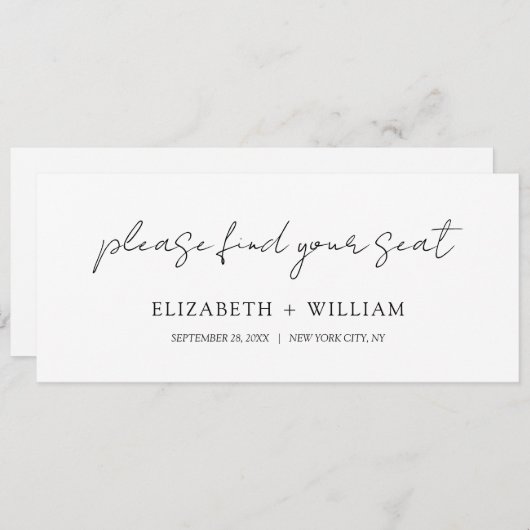 Kaart voor snelle scriptweduwentetabel voor schuif (Voorkant / Achterkant)