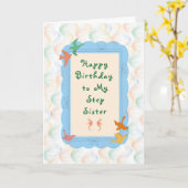 Kaart voor stap zuster (Gele Bloem)