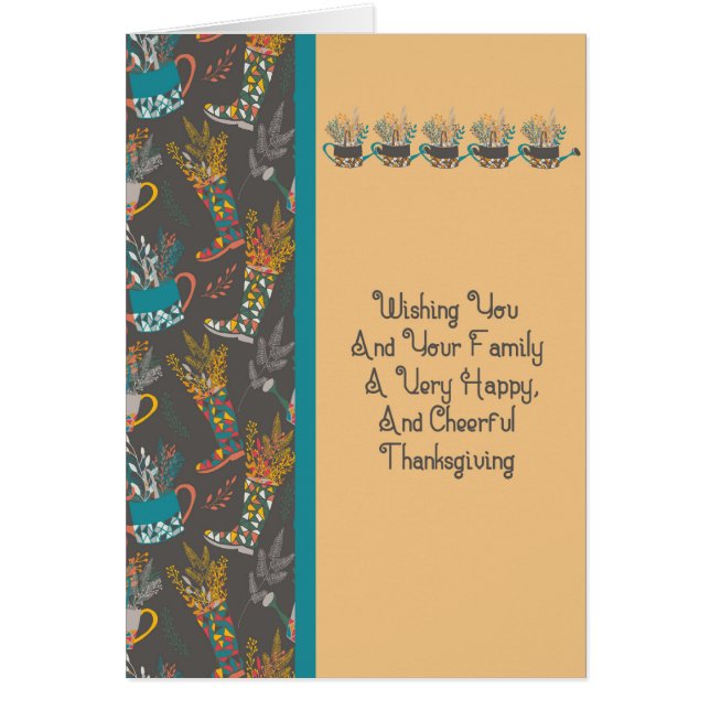 Kaart voor Thanksgiving Herfst Kijk (Voorkant)