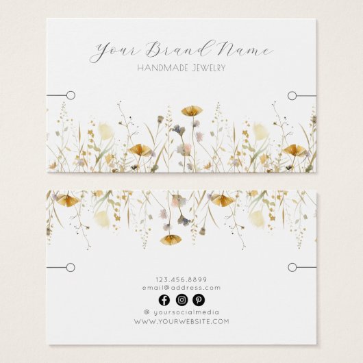 Kaart voor trombocytenweergave ・ Waterverf Wildblo (Voorkant /achterkant)