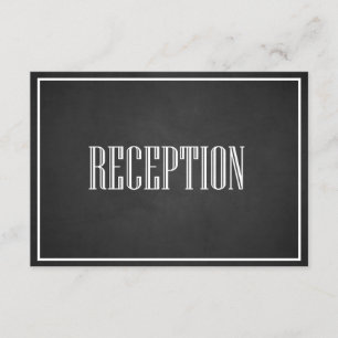 KAART VOOR  TYPOGRAFIE CHALKBOARD RECEPING