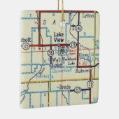  kaart voor Uitzicht IA Keramisch Ornament (Rechts)