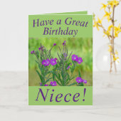 Kaart voor vogelpest voor nicht (Gele Bloem)