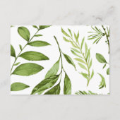 Kaart voor wisputjes, Greenery Wedding Card, Green (Achterkant)