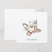 KAART VOOR WITTE LOTUS-INVITATIE (Voorkant / Achterkant)