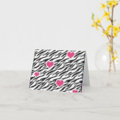 Kaart voor zebra patronen notitie (Gele Bloem)